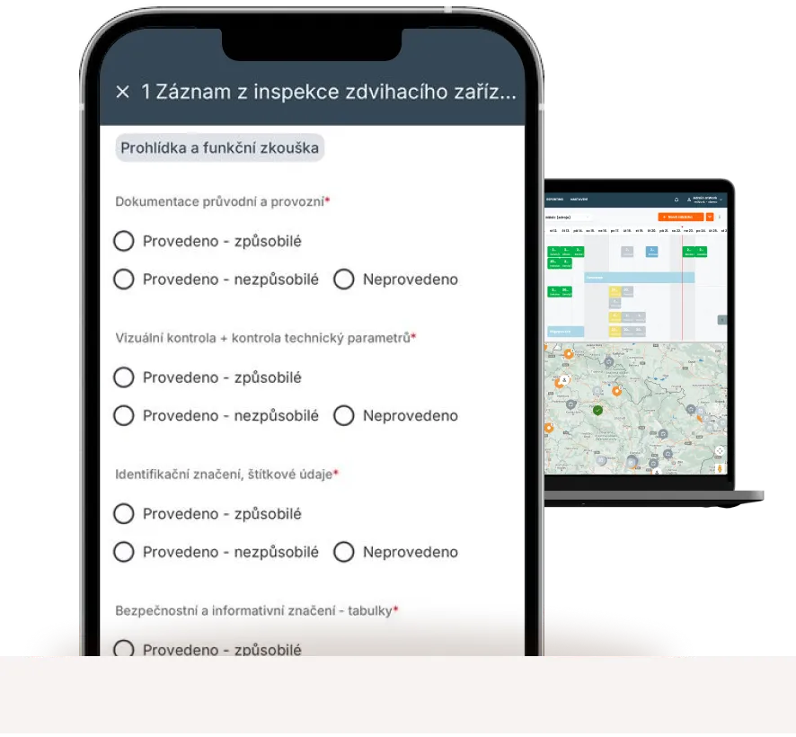 Servis a revize jeřábů a zdvihacích zařízení s mWork365