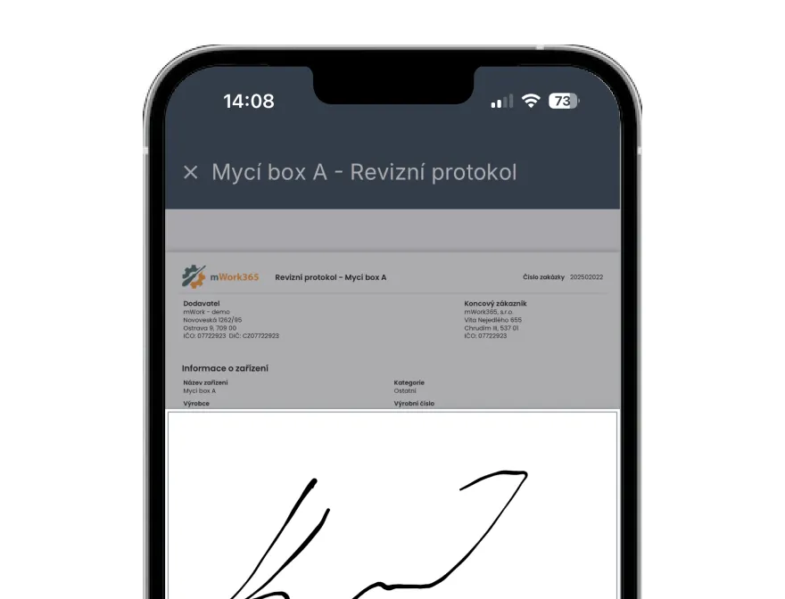Protokoly v mWork365